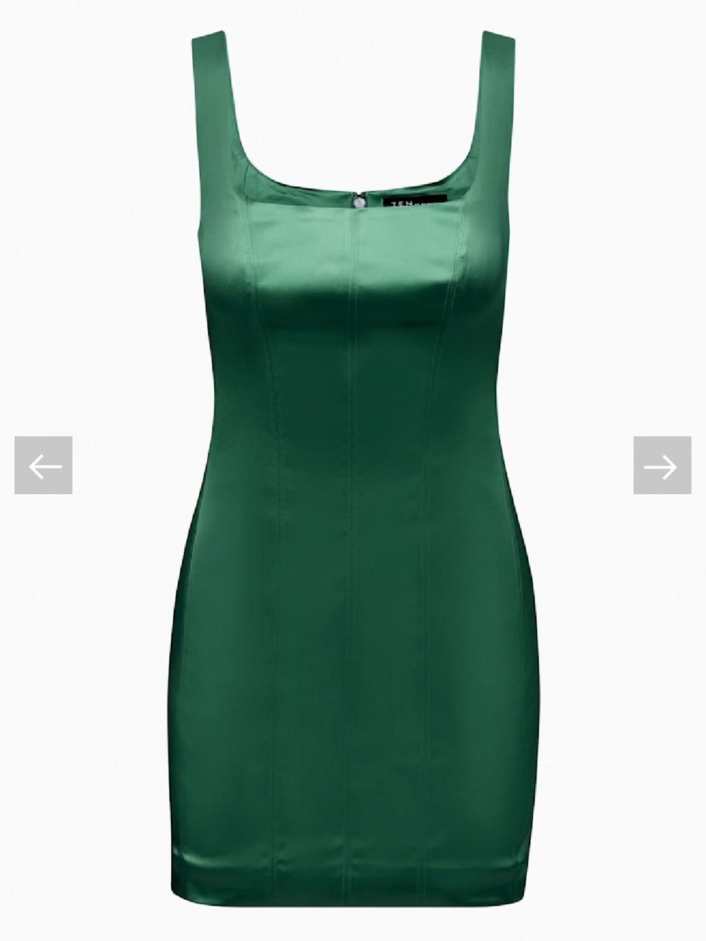 Aritzia Babaton TEN Premiere Dress Emerald Green Satin Mini Dress
